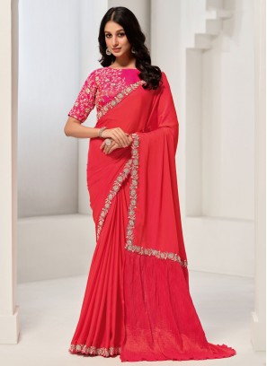 Competent Red Contemporary Saree