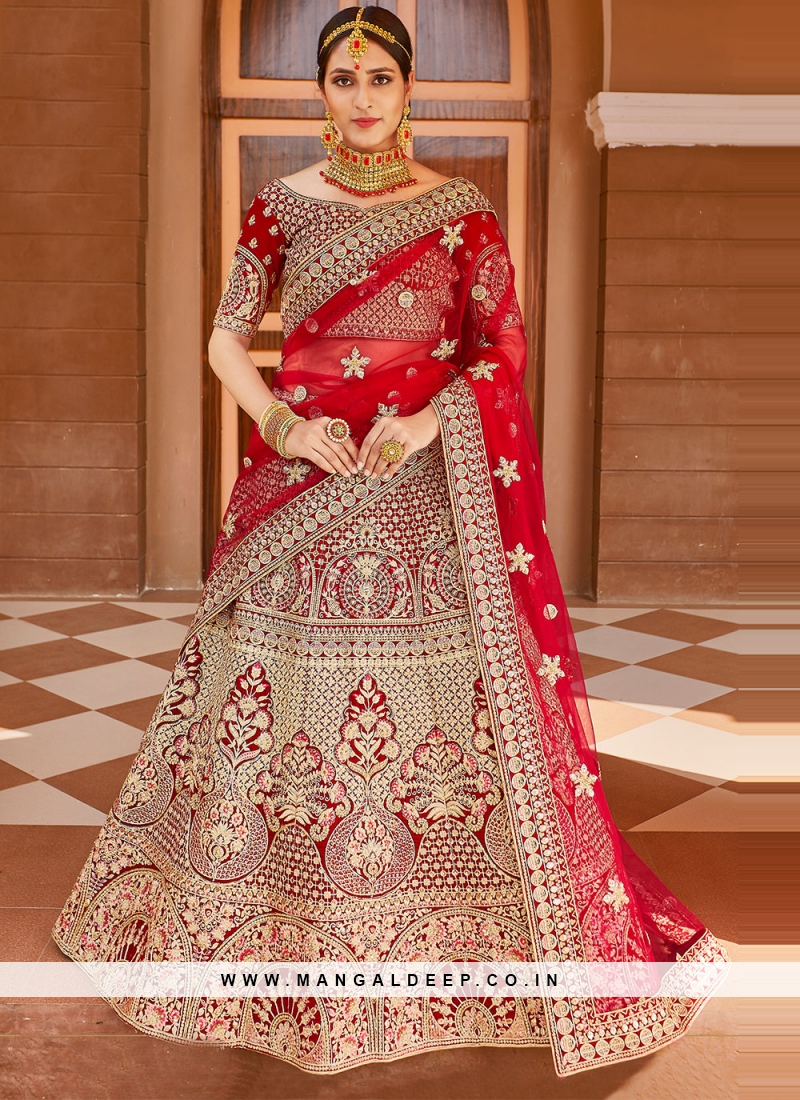 Velvet Lehenga Designs for the Gorgeous Bride-to-Be | Indian Wedding Saree