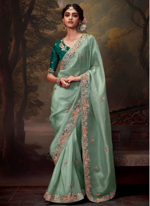 Conspicuous Organza Party Designer Saree