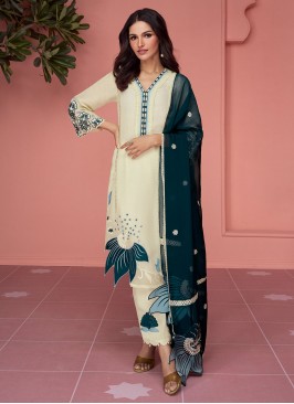 Conspicuous Resham Silk Readymade Salwar Suit