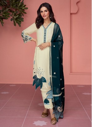 Conspicuous Resham Silk Readymade Salwar Suit