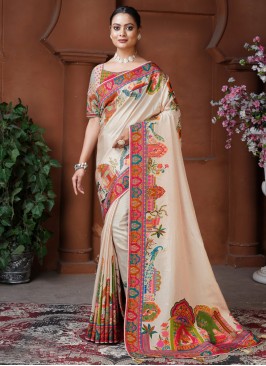 Cream Reception Classic Saree