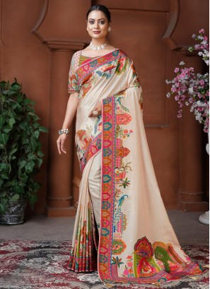 Cream Reception Classic Saree