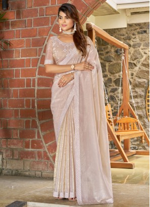 Crush Classic Saree in Beige