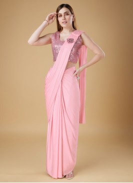 Crush Trendy Saree in Pink