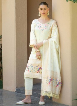 Customary Banarasi Silk Pant Style Suit
