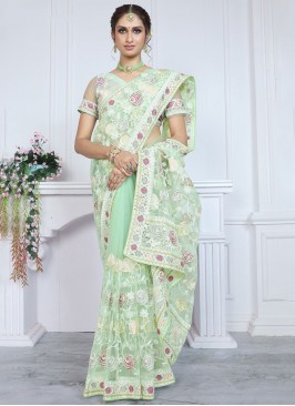 Customary Stone Green Classic Saree