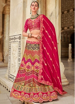 Dainty Banarasi Silk Engagement Lehenga Choli