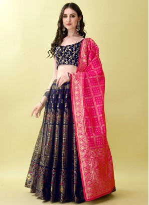 Dashing Jacquard Work Jacquard Silk Designer Lehenga Choli