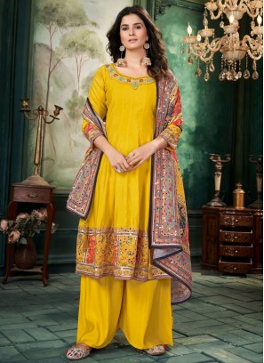 Dashing Mirror Silk Readymade Salwar Kameez