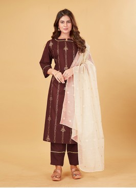 Dazzling Brown Pant Style Suit