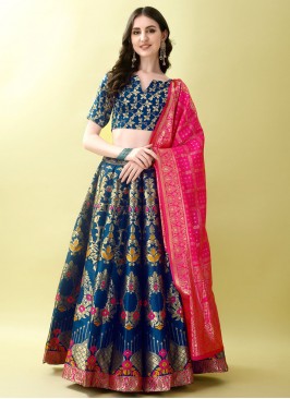 Delectable Jacquard Work Trendy Lehenga Choli