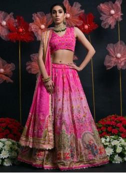 Delectable Viscose Reception Long Choli Lehenga