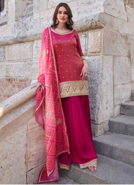 Demure Shimmer Embroidered Readymade Salwar Kameez