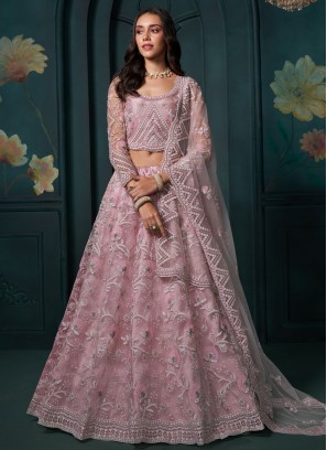 Deserving Embroidered Net Lehenga Choli