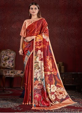 Dignified Digital Print Classic Saree