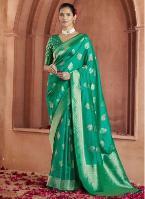 Dignified Green Traditional Saree