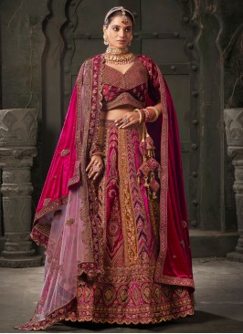 Dignified Lycra Embroidered Readymade Lehenga Choli