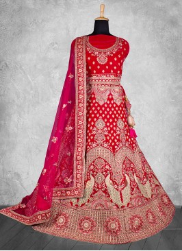 Dignified Velvet Lehenga Choli