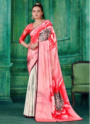 Distinctive Pure Crepe Contemporary Saree