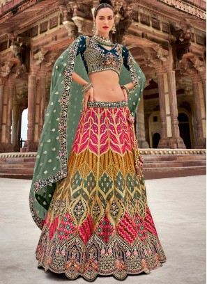 Distinctive Zari Banarasi Silk Designer Lehenga Choli