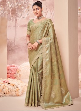 Distinguishable Sequins Sangeet Contemporary Saree