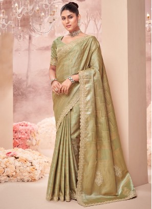 Distinguishable Sequins Sangeet Contemporary Saree