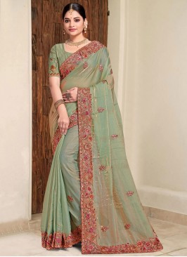 Divine Embroidered Party Contemporary Saree