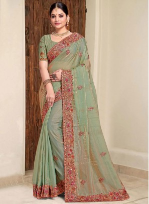 Divine Embroidered Party Contemporary Saree