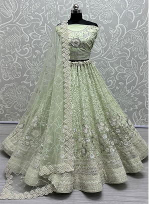 Elite Green Net Designer Lehenga Choli