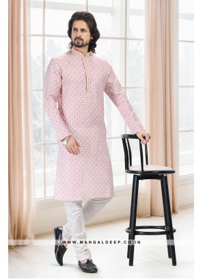 Emollient Peach DIgital Printed Cotton kurta Pyjama Set