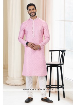 Emollient Pink DIgital Printed Cotton kurta Pyjama