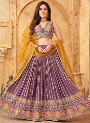 Energetic Georgette Engagement Readymade Lehenga Choli