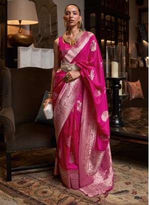 Enticing Pure Georgette Weaving Contemporary Style Saree