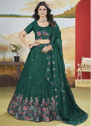 Entrancing Sequins Ceremonial Trendy Lehenga Choli