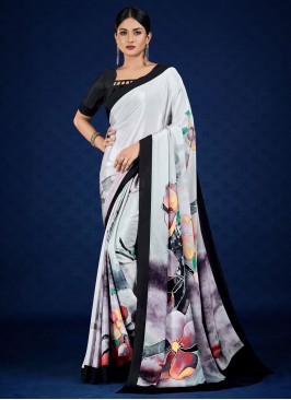 Ethnic Digital Print Casual Trendy Saree