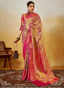 Ethnic Purple Silk Classic Saree