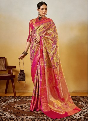 Ethnic Purple Silk Classic Saree