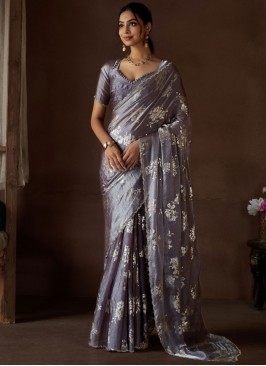 Excellent Cutdana Satin Silk Trendy Saree