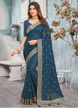 Exceptional Morpeach  Trendy Saree