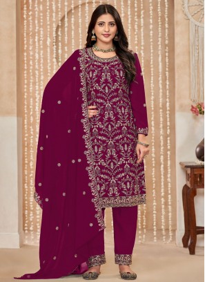 Extraordinary Faux Georgette Pant Style Suit