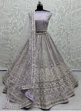 Extraordinary Net Diamond Mauve  Trendy Lehenga Choli