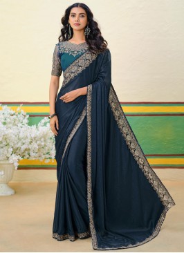 Exuberant Shimmer Georgette Classic Saree