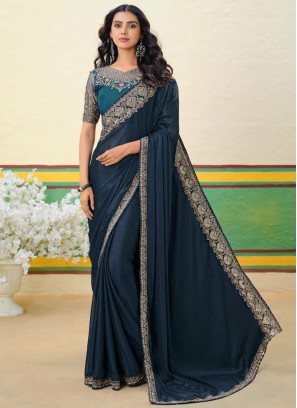 Exuberant Shimmer Georgette Classic Saree