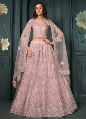 Eye-Catchy Pink Trendy Lehenga Choli