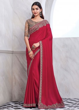 Eye-Catchy Sequins Chiffon Designer Saree