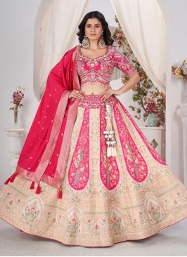 Fab Thread Jacquard Readymade Lehenga Choli