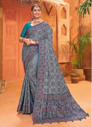 Fabulous Banarasi Silk Reception Trendy Saree