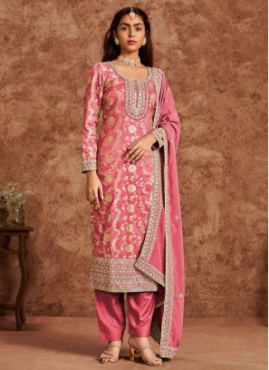 Fabulous Pink Pant Style Suit