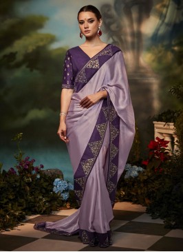 Fancy Fabric Fancy Trendy Saree in Purple